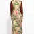 Brown and beige georgette embroidered kurti