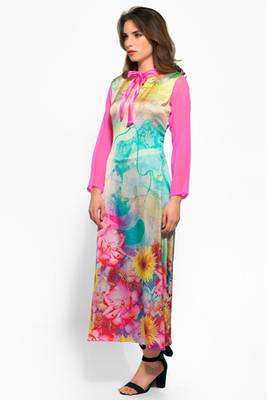 Multicolor satin digital print kurti 2