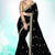 Black embroidered georgette saree