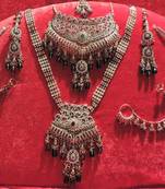 Stunning Red Green Diamant   Bridal Set