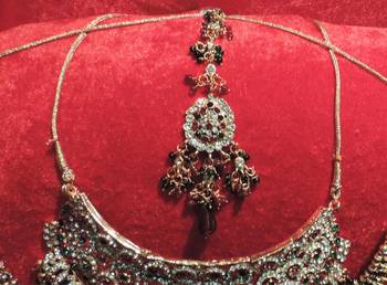 Stunning Red Green Diamant   Bridal Set 3