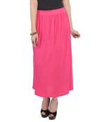 Pink plain cotton lycra skirts