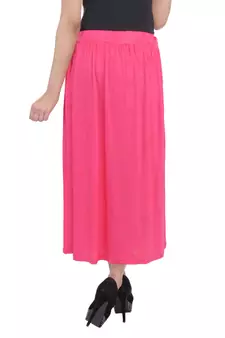 Pink plain cotton lycra skirts