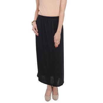 Black plain cotton lycra skirts 1
