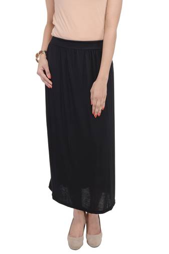 Black plain cotton lycra skirts