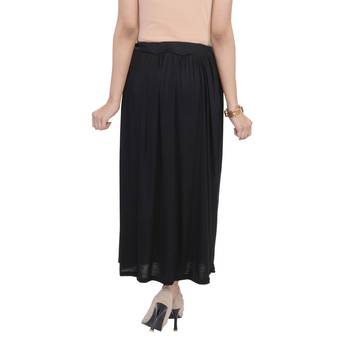 Black plain cotton lycra skirts 2