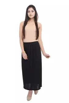 Black plain cotton lycra skirts
