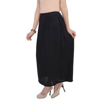 Black plain cotton lycra skirts 4