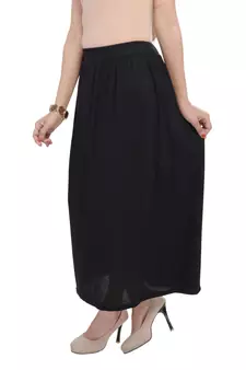 Black plain cotton lycra skirts
