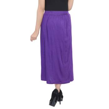 Purple plain cotton lycra skirts 2