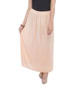 Beige plain cotton lycra skirts