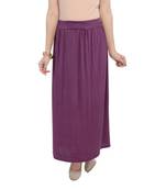 Magenta plain cotton lycra skirts