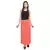 Orange plain cotton lycra skirts