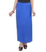 Blue plain cotton lycra skirts