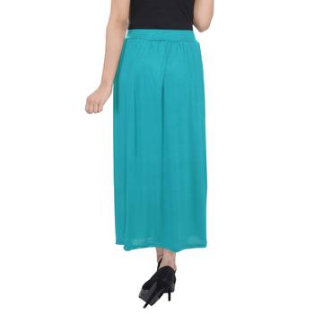Rama green plain cotton lycra skirts 2