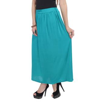 Rama green plain cotton lycra skirts 4