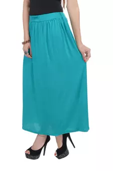 Rama green plain cotton lycra skirts