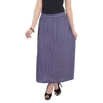 Grey plain cotton lycra skirts 1