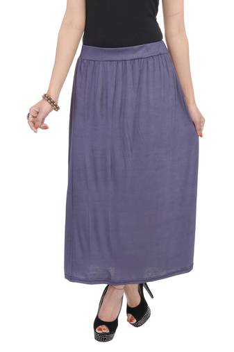 Grey plain cotton lycra skirts