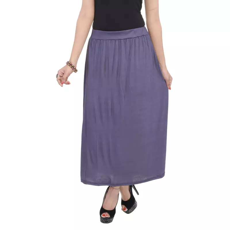 Grey plain cotton lycra skirts