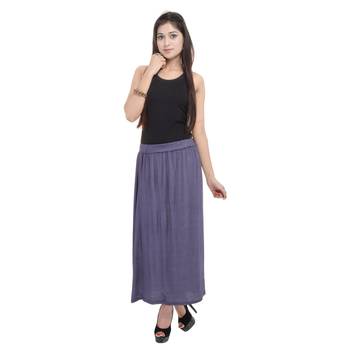 Grey plain cotton lycra skirts 3