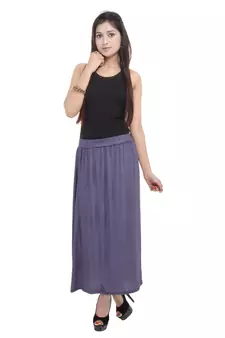 Grey plain cotton lycra skirts