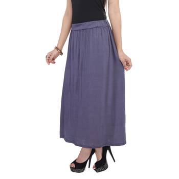 Grey plain cotton lycra skirts 4