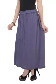 Grey plain cotton lycra skirts