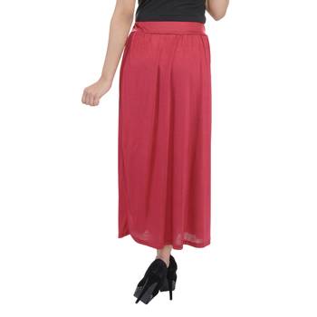 Maroon plain cotton lycra skirts 2