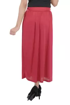 Maroon plain cotton lycra skirts