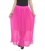 Pink wrinkled chiffon skirts