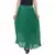 Green wrinkled chiffon skirts