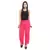 Pink wrinkled chiffon palazzo