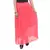 Carrot pink wrinkled chiffon skirts