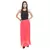 Carrot pink wrinkled chiffon skirts