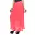 Carrot pink wrinkled chiffon skirts