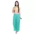Green wrinkled chiffon palazzo