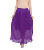 Purple wrinkled chiffon skirts