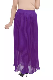 Purple wrinkled chiffon skirts