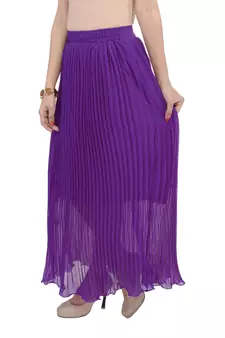 Purple wrinkled chiffon skirts