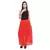 Red wrinkled chiffon skirts