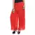 Red wrinkled chiffon palazzo
