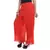 Red wrinkled chiffon palazzo