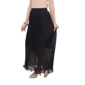 Black wrinkled chiffon skirts 4