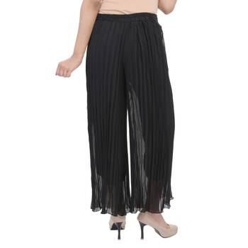 Black wrinkled chiffon palazzo 2