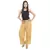 Beige wrinkled chiffon palazzo