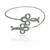 Silver tone bow armlet