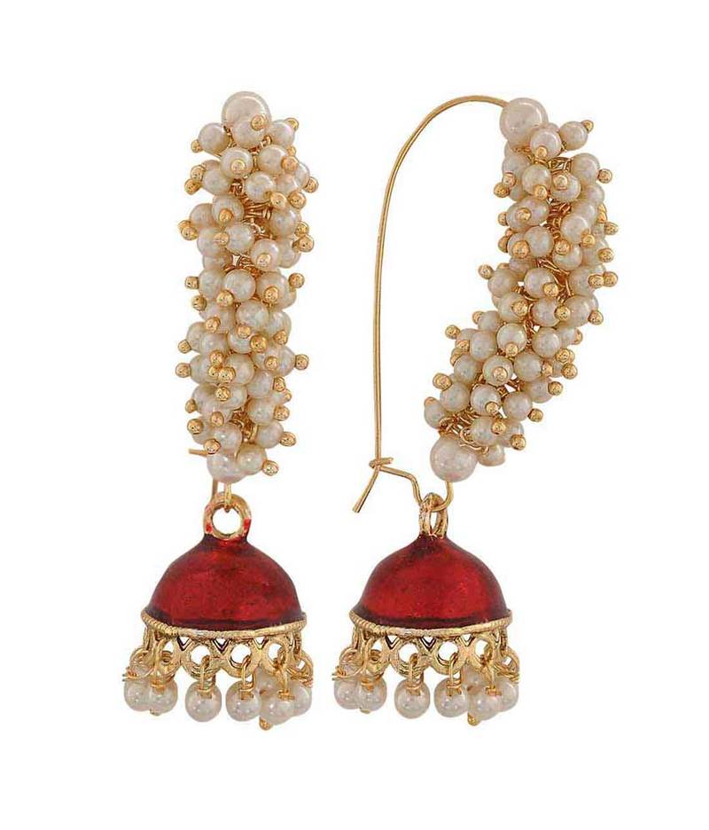 Multicolor - Sukriti Handcrafted GS Beadwork Jhumki Earrings 25 main image 0