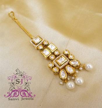 Pearl & Meenakari Maang Tikka 1