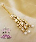 Pearl & Meenakari Maang Tikka